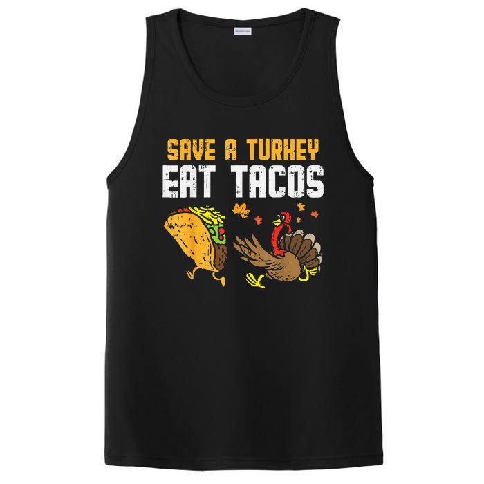 Save Turkey Eat Tacos Mexican Funny Thanksgiving Day PosiCharge Competitor Tank