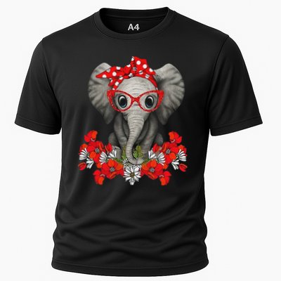 Save The Elephants Elephant Mom Red Bow Woman Performance Shirt
