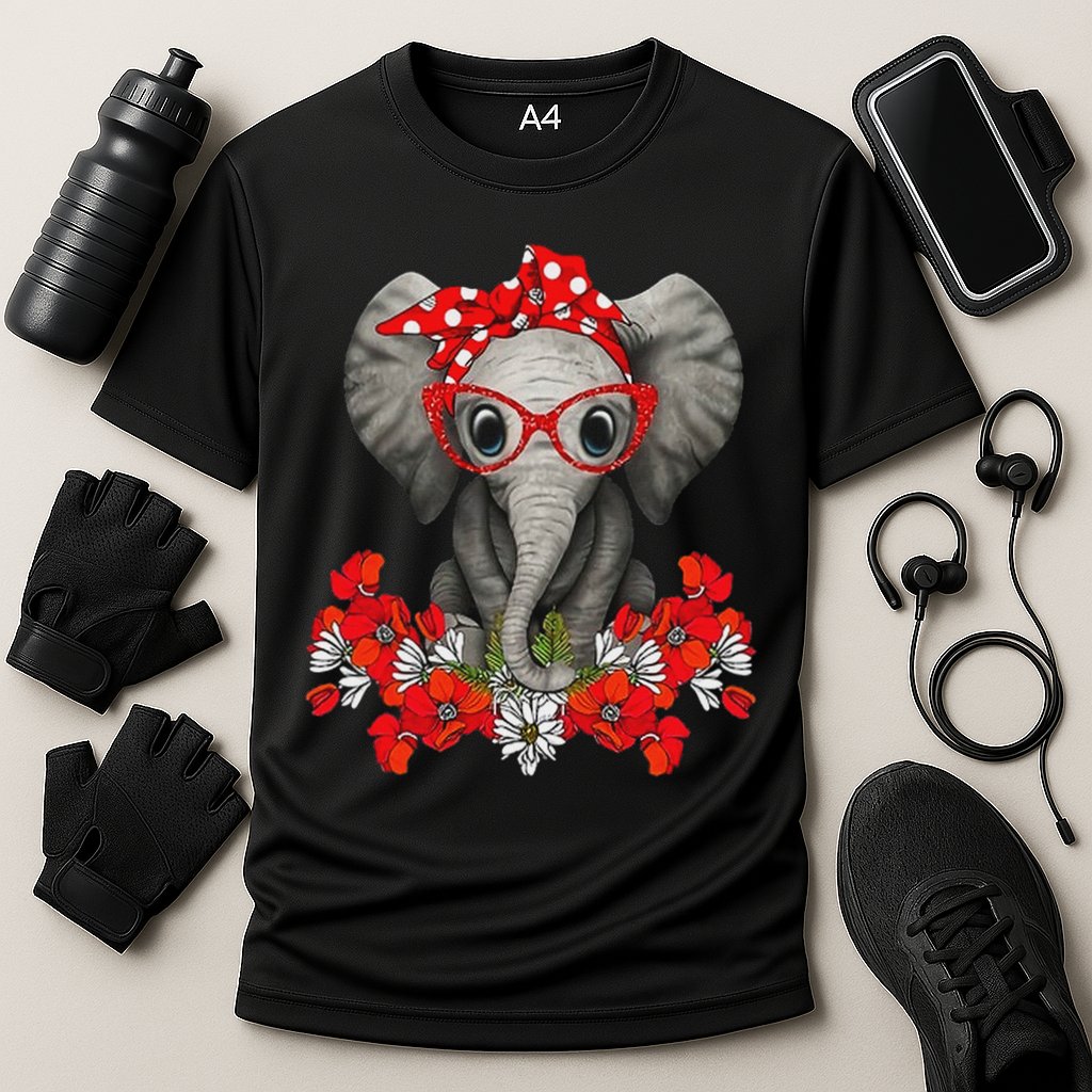 Save The Elephants Elephant Mom Red Bow Woman Cooling Performance Crew T-Shirt
