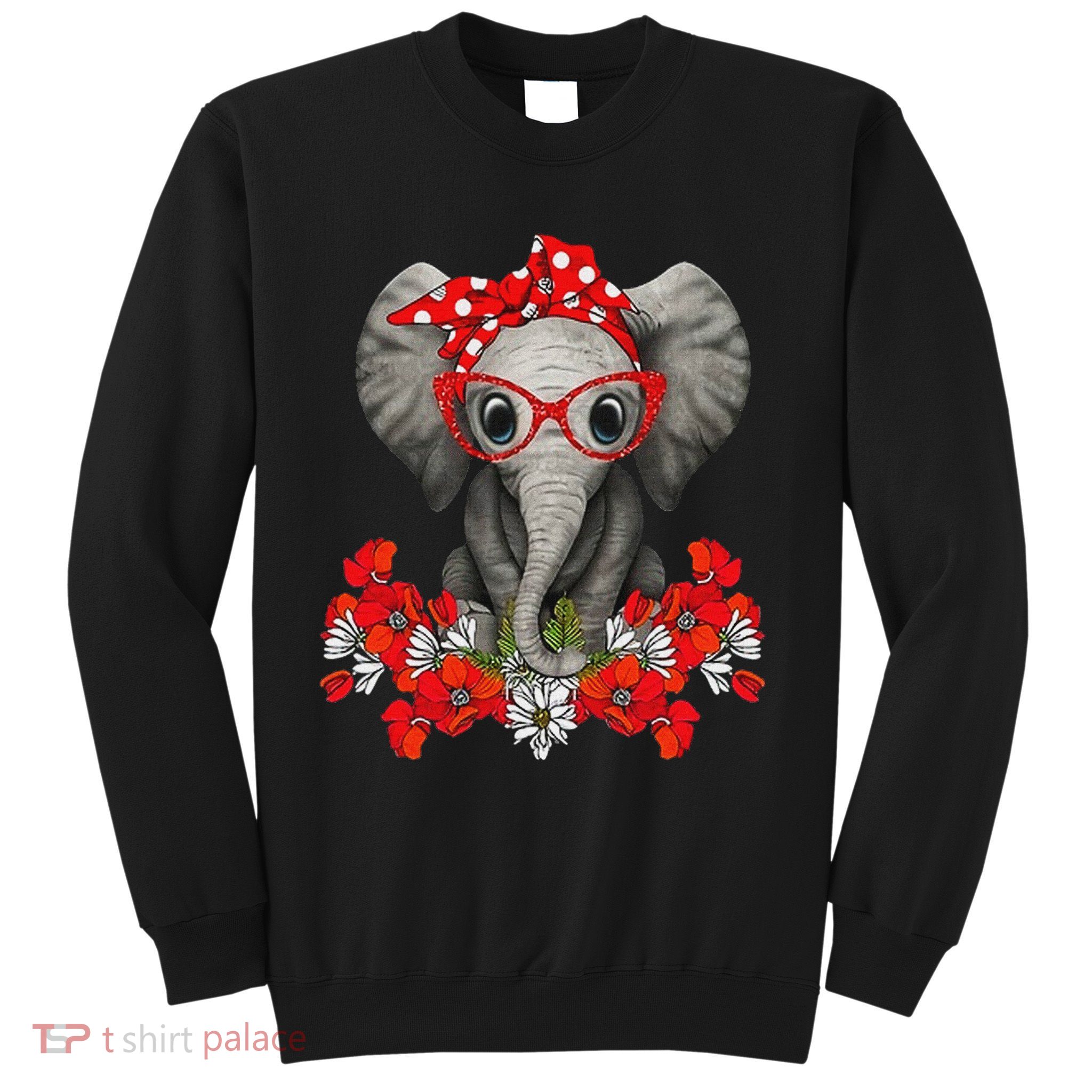 Save The Elephants Elephant Mom Red Bow Woman Sweatshirt