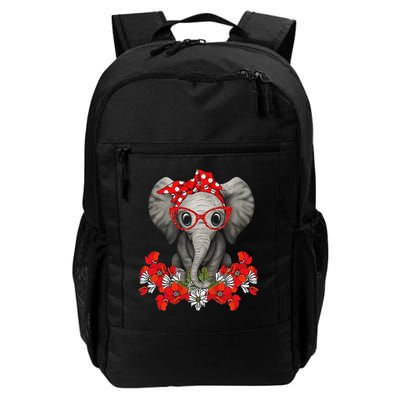 Save The Elephants Elephant Mom Red Bow Woman Backpack