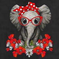 Save The Elephants Elephant Mom Red Bow Woman Adult Drive Performance Visor