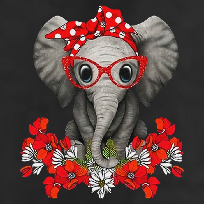 Save The Elephants Elephant Mom Red Bow Woman Adult Drive Performance Visor