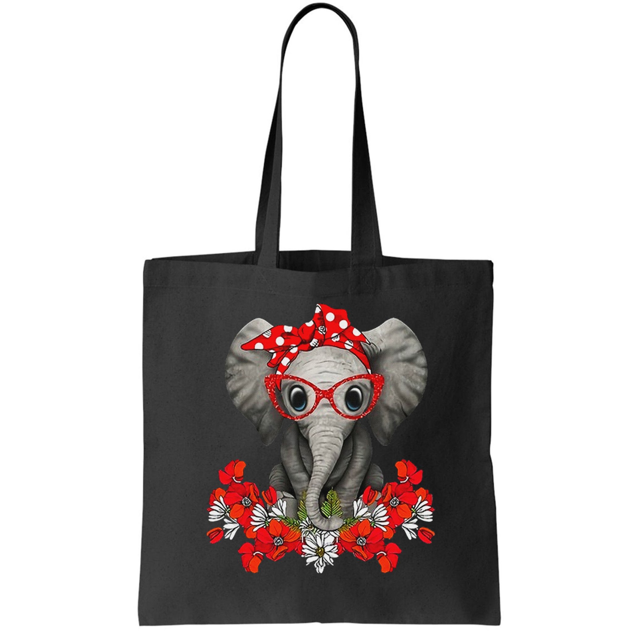 Save The Elephants Elephant Mom Red Bow Woman Bag