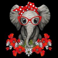 Save The Elephants Elephant Mom Red Bow Woman Bag