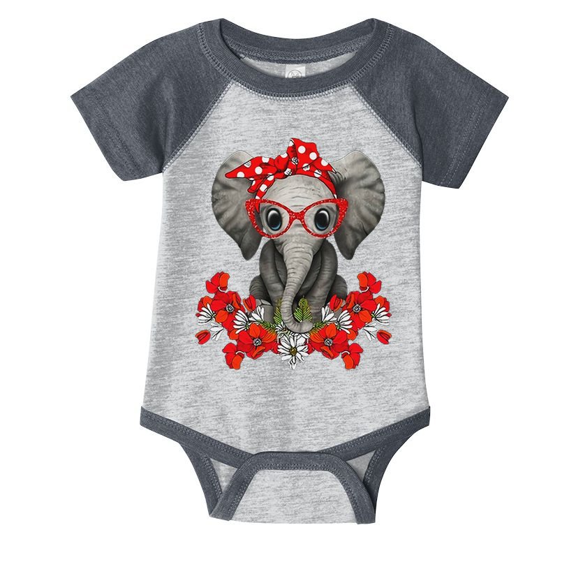 Save The Elephants Elephant Mom Red Bow Woman Infant Baby Jersey Bodysuit