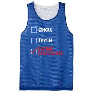 Single Taken Eating Chocolate Funny Chocolate Love Eating Gift Mesh Reversible Basketball Jersey Tank