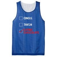 Single Taken Eating Chocolate Funny Chocolate Love Eating Gift Mesh Reversible Basketball Jersey Tank