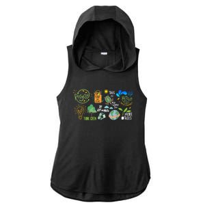 Save The Earth Day Restore Save The Planet Funny Eco Energy Gift Ladies PosiCharge Tri-Blend Wicking Draft Hoodie Tank