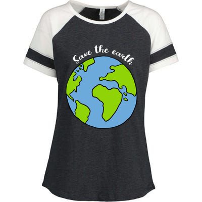 Save The Earth Earth Day Lovers Gift Enza Ladies Jersey Colorblock Tee