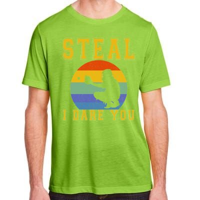 Steal I Dare You Vintage Funny Baseball Adult ChromaSoft Performance T-Shirt