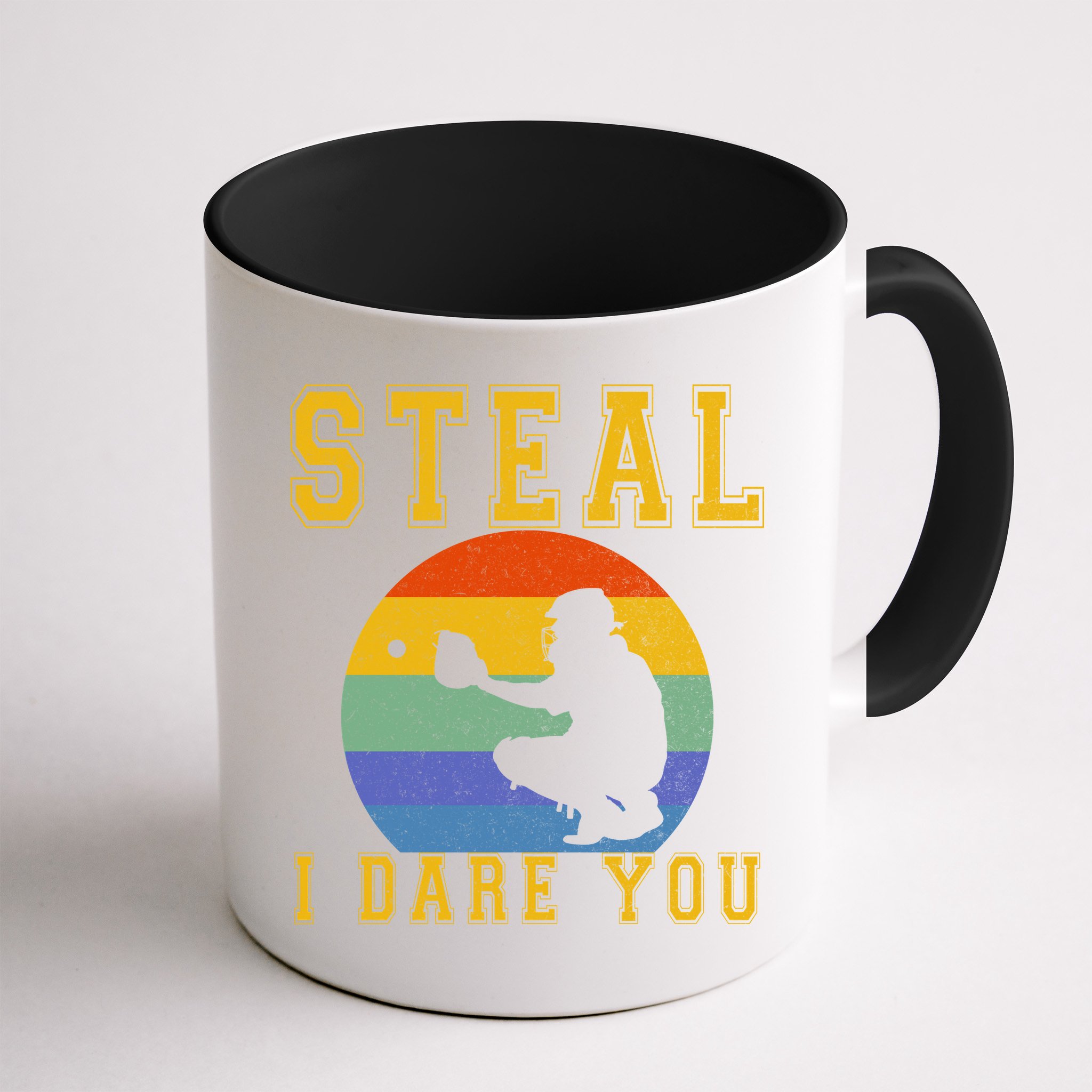 Steal I Dare You Vintage Funny Baseball Mug