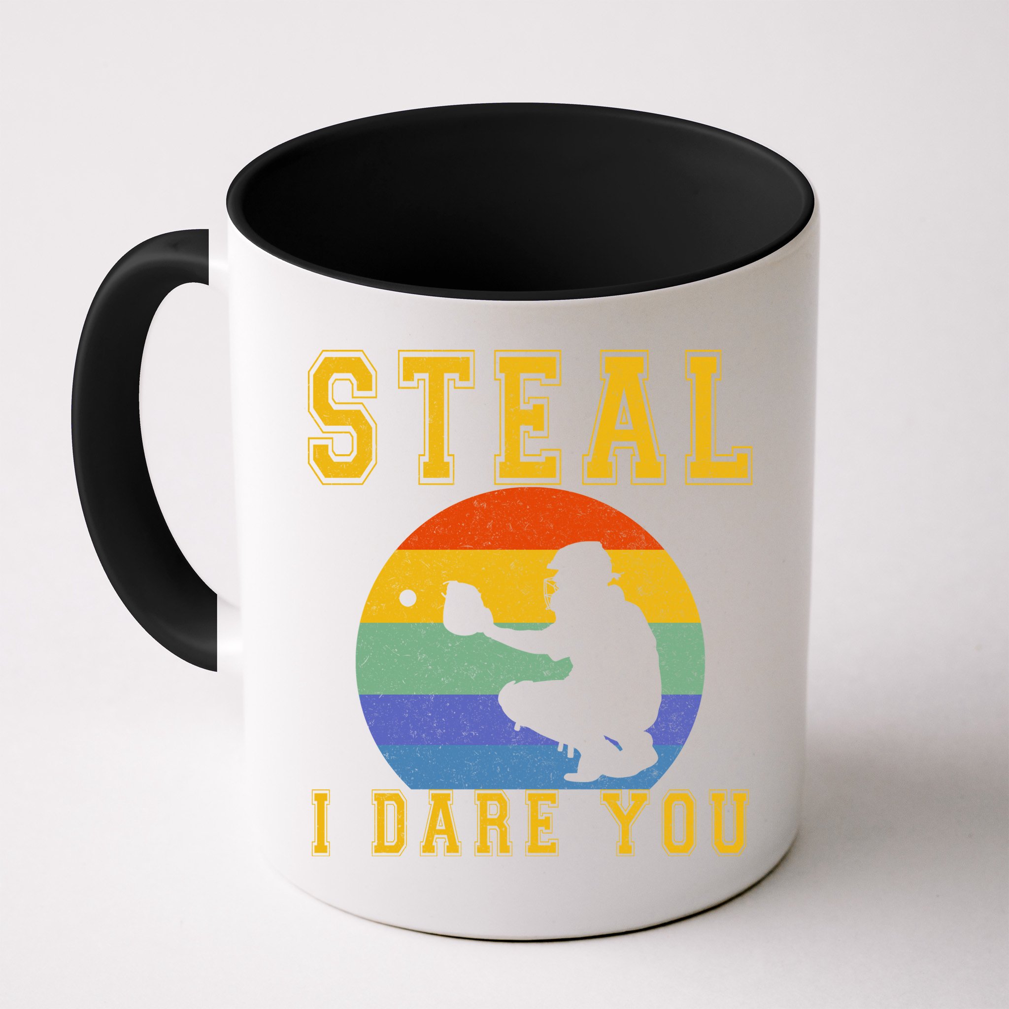 Steal I Dare You Vintage Funny Baseball Mug