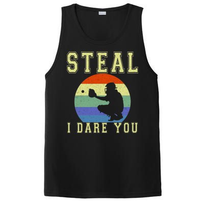 Steal I Dare You Vintage Funny Baseball PosiCharge Competitor Tank