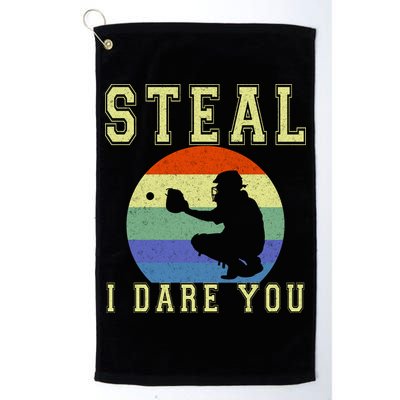 Steal I Dare You Vintage Funny Baseball Golf Towel