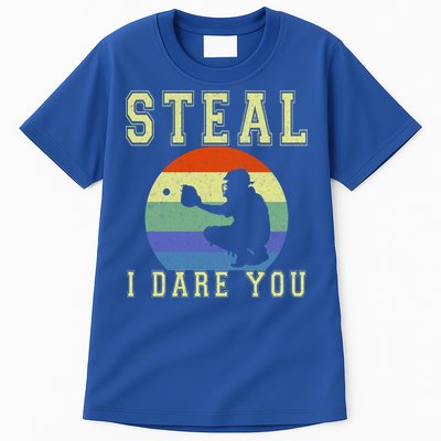 Steal I Dare You Vintage Funny Baseball Tall T-Shirt