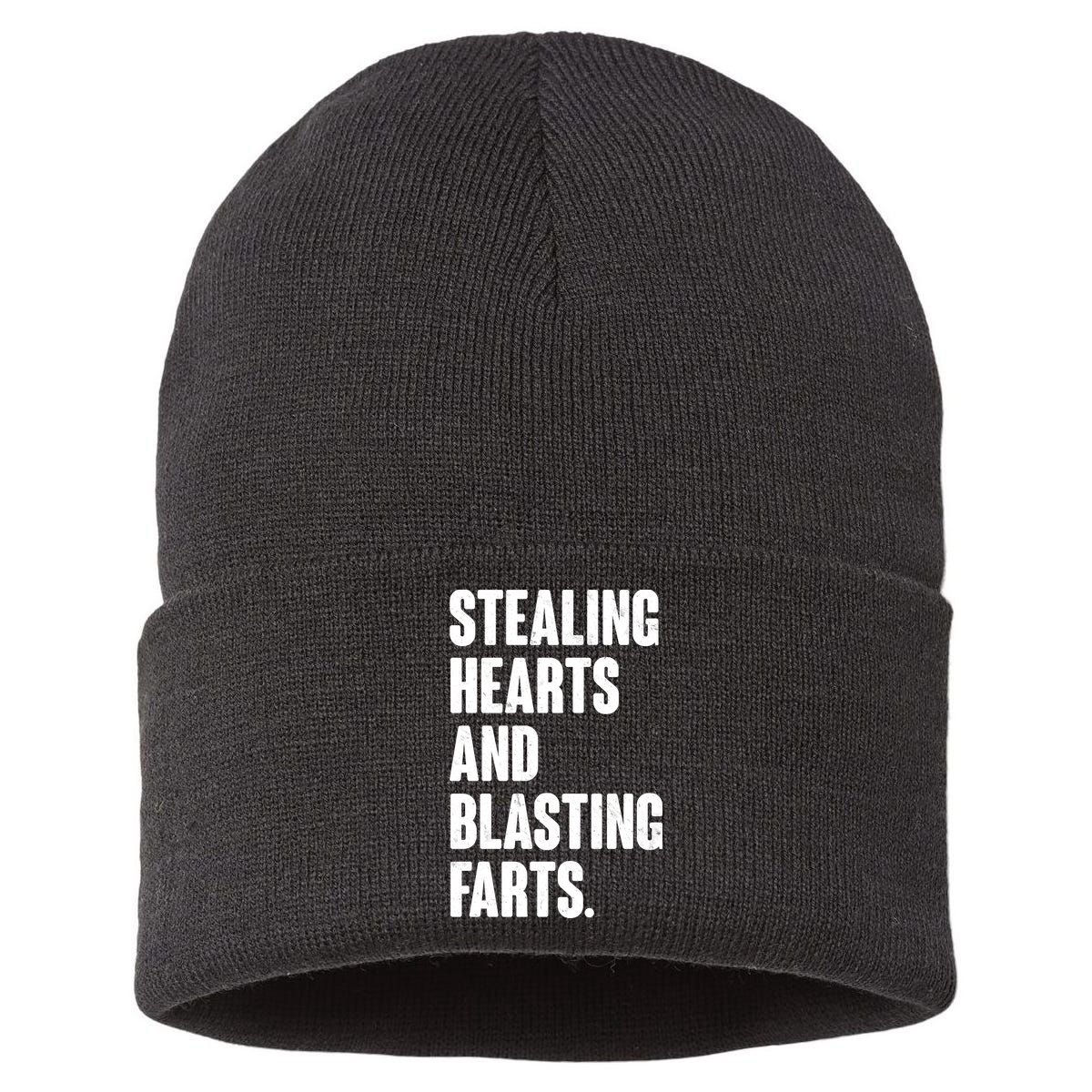 Stealing Hearts And Blasting Farts Sustainable Knit Beanie