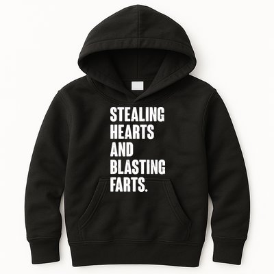 Stealing Hearts And Blasting Farts Kids Hoodie