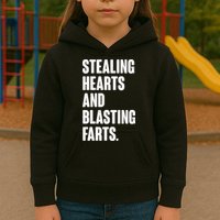 Stealing Hearts And Blasting Farts Kids Hoodie