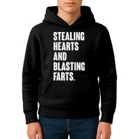 Stealing Hearts And Blasting Farts Kids Hoodie