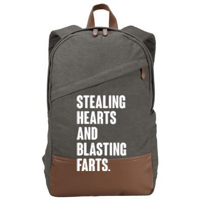 Stealing Hearts And Blasting Farts Cotton Canvas Backpack