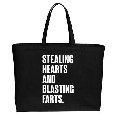 Stealing Hearts And Blasting Farts Cotton Canvas Jumbo Tote