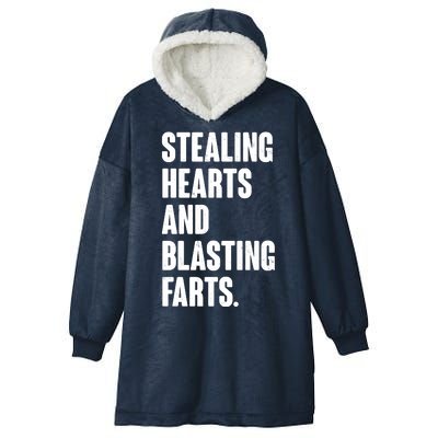 Stealing Hearts And Blasting Farts Hooded Wearable Blanket