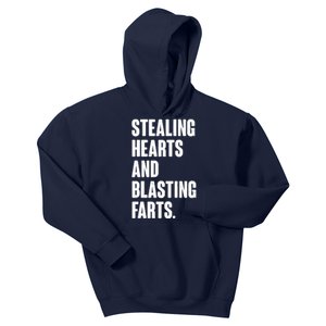 Stealing Hearts And Blasting Farts Kids Hoodie