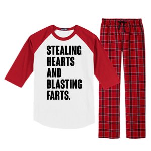 Stealing Hearts And Blasting Farts Raglan Sleeve Pajama Set