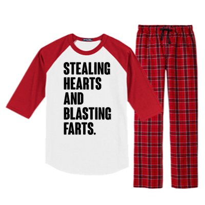 Stealing Hearts And Blasting Farts Raglan Sleeve Pajama Set