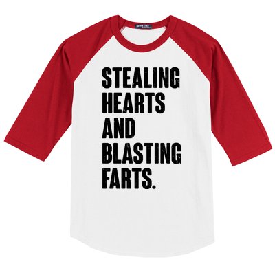 Stealing Hearts And Blasting Farts Baseball Sleeve Shirt