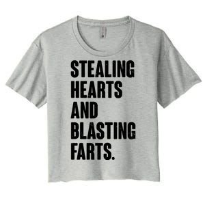 Stealing Hearts And Blasting Farts Women's Crop Top Tee