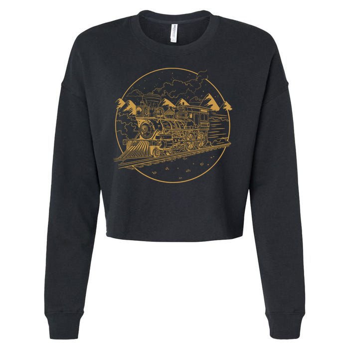 Steam Train Cropped Pullover Crew