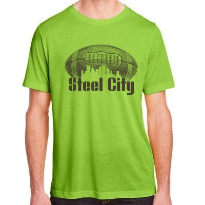 Steel City Pittsburg Skyline Football Adult ChromaSoft Performance T-Shirt