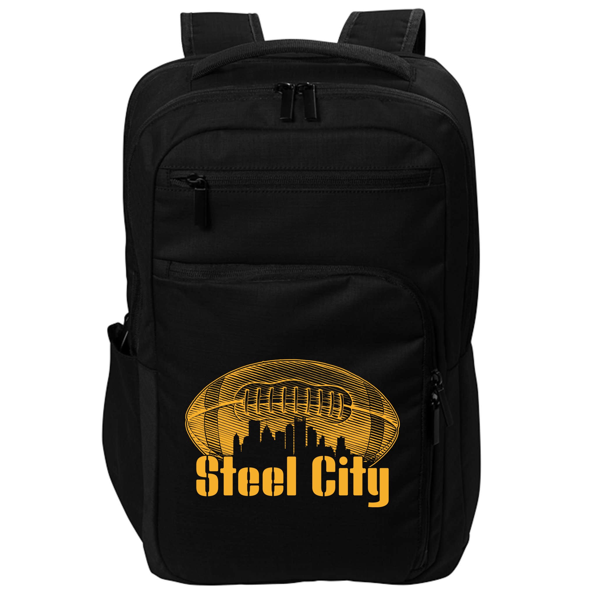 Steel City Pittsburg Skyline Football Impact Tech Backpack