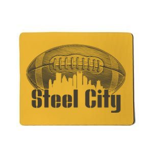 Steel City Pittsburg Skyline Football Mousepad