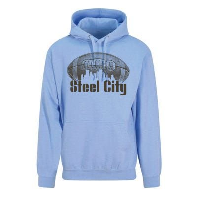 Steel City Pittsburg Skyline Football Unisex Surf Hoodie