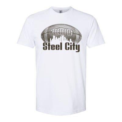 Steel City Pittsburg Skyline Football Softstyle® CVC T-Shirt