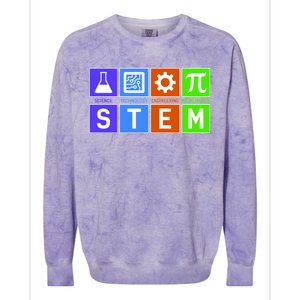 STEM - Science Technology Engineering Mathematics Colorblast Crewneck Sweatshirt