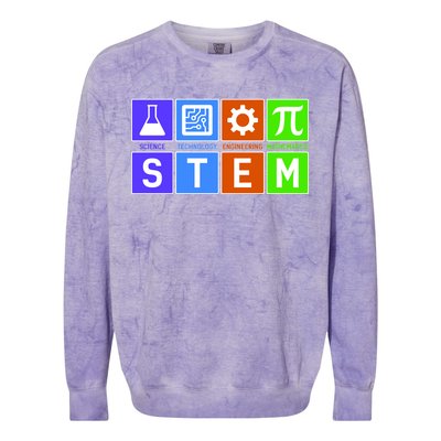 STEM - Science Technology Engineering Mathematics Colorblast Crewneck Sweatshirt