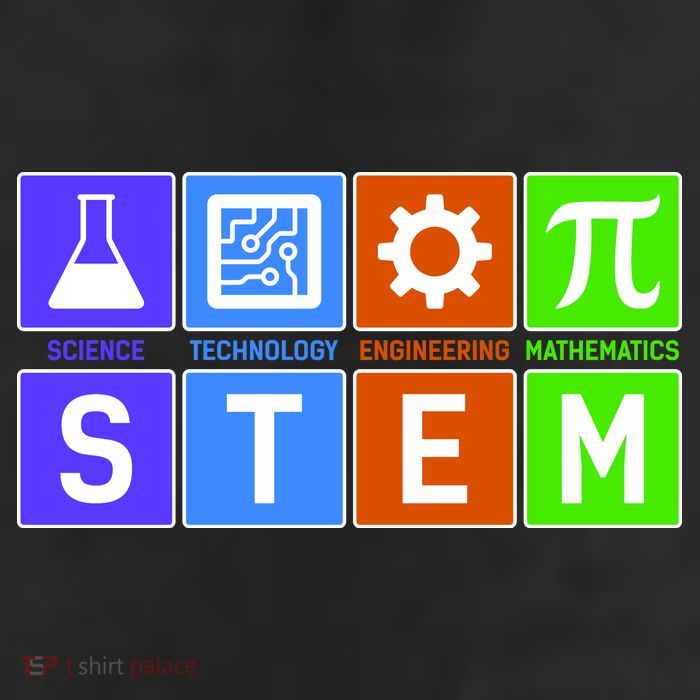 STEM - Science Technology Engineering Mathematics 7 Panel Mesh Trucker Snapback Hat