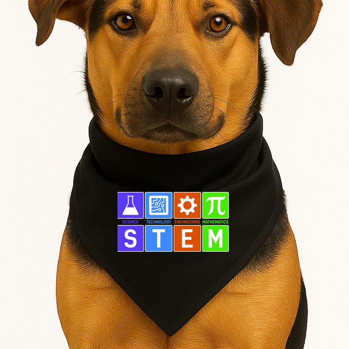 STEM - Science Technology Engineering Mathematics USA-Made Doggie Bandana