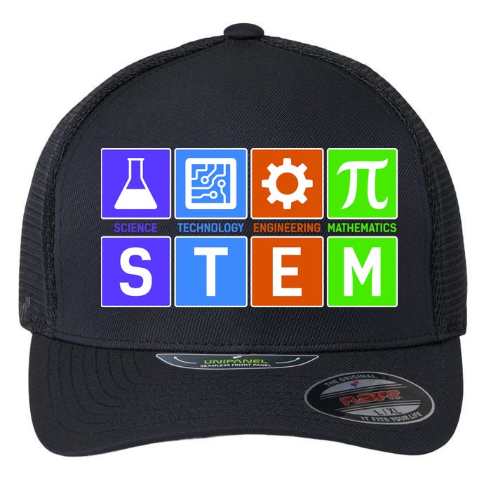STEM - Science Technology Engineering Mathematics Flexfit Unipanel Trucker Cap