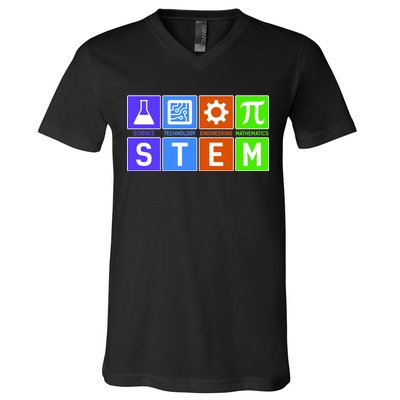 STEM - Science Technology Engineering Mathematics V-Neck T-Shirt