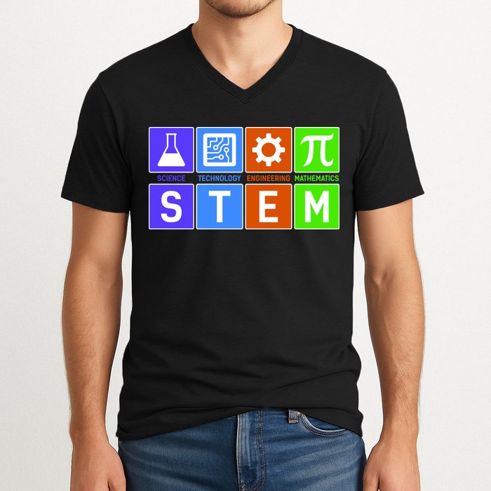 STEM - Science Technology Engineering Mathematics V-Neck T-Shirt