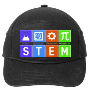 STEM - Science Technology Engineering Mathematics 7-Panel Snapback Hat