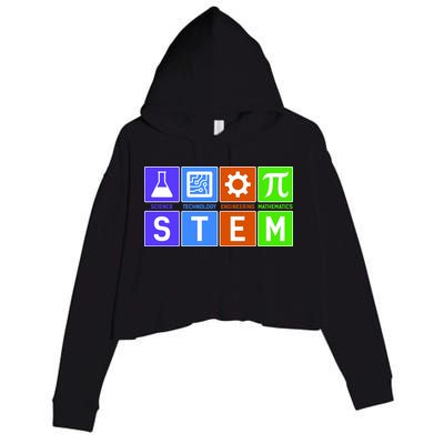 STEM - Science Technology Engineering Mathematics Crop Fleece Hoodie