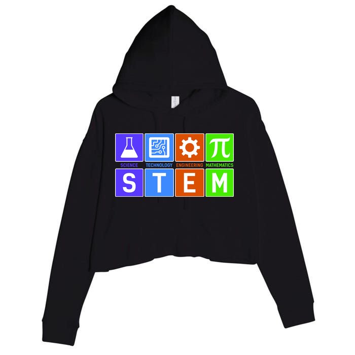 STEM - Science Technology Engineering Mathematics Crop Fleece Hoodie