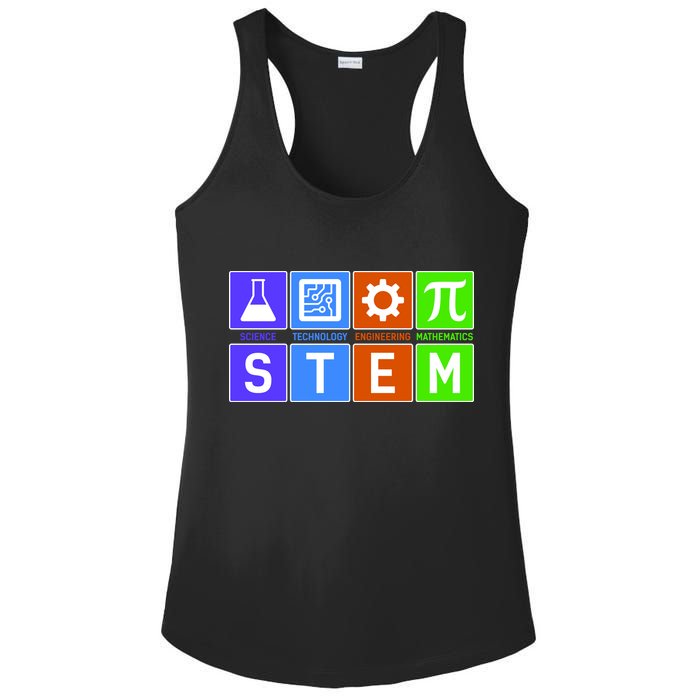 STEM - Science Technology Engineering Mathematics Ladies PosiCharge Competitor Racerback Tank
