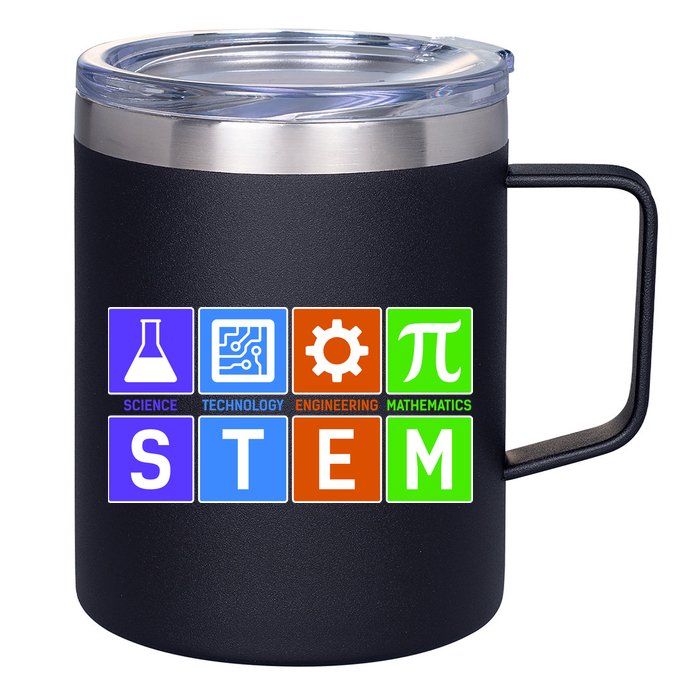 STEM - Science Technology Engineering Mathematics 12oz Stainless Steel Coffee Mug